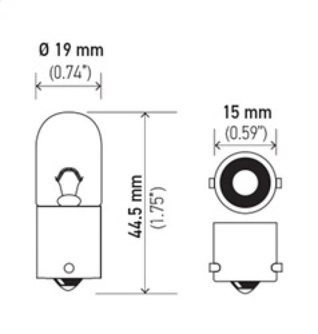 Hella Bulb 1003 12V 12W BA15s B6 - 1003