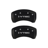 MGP 4 Caliper Covers Engraved Front & Rear i-Vtec Red finish silver ch - 39014SIVTRD