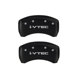 MGP 4 Caliper Covers Engraved Front & Rear i-Vtec Red finish silver ch - 39018SIVTRD