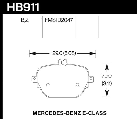 Hawk 17-18 Mercedes-Benz E43 AMG 4Matic 3.0L Performance Ceramic Street Rear Brake Pads - HB911Z.654