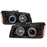 Spyder Chevy Silverado 1500 03-06 Projector LED Halo LED Amber Reflctr Blk PRO-YD-CS03-AM-BK - 5009456