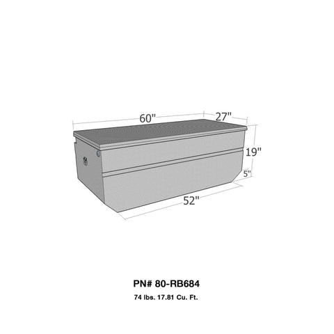 Westin/Brute Chest 60in Xtra Wide - Aluminum - 80-RB684