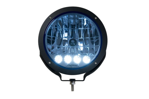 Putco HID Off Road Lamp w/4 LED DayTime Running Lights - 9in Black Housing w/ Blue Tinted Lens - 231930