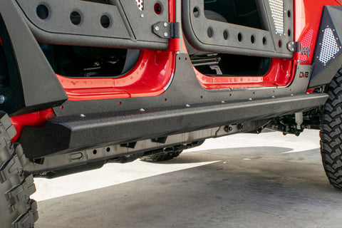 DV8 Offroad 2007-2018 Jeep Wrangler JK (4-door) Frame Mounted Sliders - SRSOTB-13