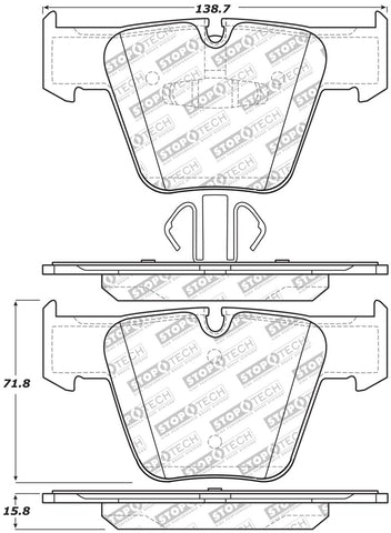 StopTech Street Select Brake Pads w/Hardware - Front - 305.12890