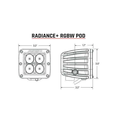 Rigid Industries Radiance+ Pod RGBW - Pair - 202053