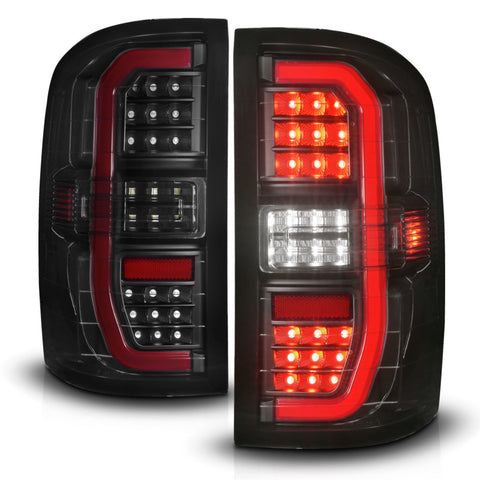 ANZO 14-18 GMC Sierra 1500 Full LED Taillights Black Housing Smoke Lens (w/C Light Bars) - 311465