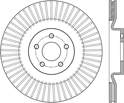 StopTech Sport Slotted 16-18 Ford Focus RS Front Left CRYO Rotor - 126.61124CSL