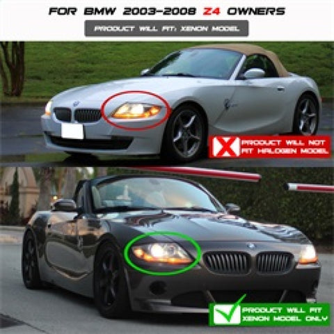 Spyder BMW Z4 03-08 Projector Headlights Xenon/HID Model Only - LED Halo Black PRO-YD-BMWZ403-HID-BK - 5029676