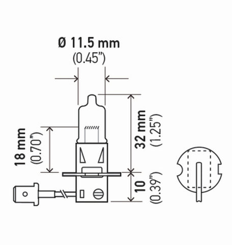 Hella Bulb H3 12V 55W Pk22S T325 (2) - H3TB