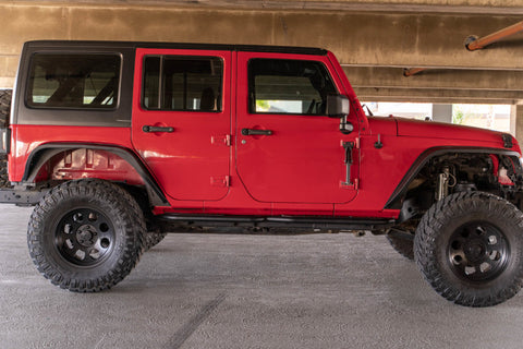 DV8 Offroad 07-18 Jeep Wrangler JK (4 Door Only) OE Plus Side Steps - SRJK-08