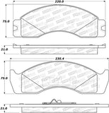 StopTech Sport Brake Pads w/Shims - Front - 309.04110