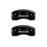 MGP 4 Caliper Covers Engraved Front Acura Rear MDX Black Finish Silver Char 2017 Acura MDX - 39021SMDXBK