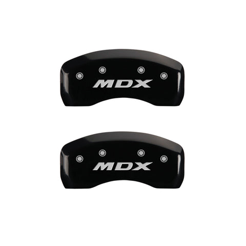 MGP 4 Caliper Covers Engraved Front Acura Rear MDX Black Finish Silver Char 2017 Acura MDX - 39021SMDXBK