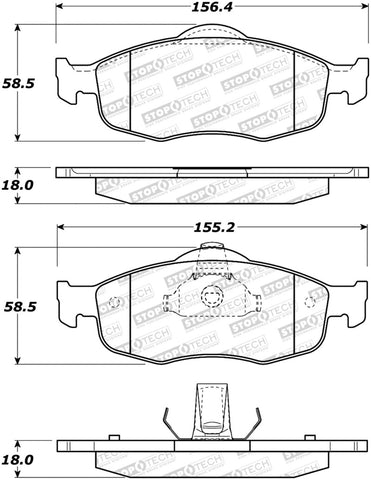 StopTech Street Brake Pads - 308.06480