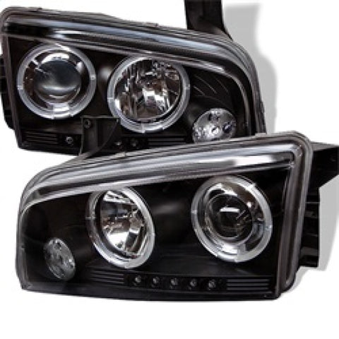 Spyder Dodge Charger 06-10 Projector Headlights Halogen Only - LED Halo LED Blk PRO-YD-DCH05-LED-BK - 5009739