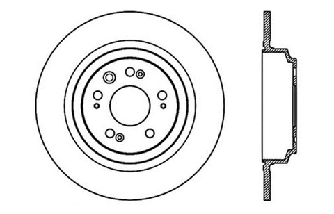 StopTech Slotted & Drilled Sport Brake Rotor - 127.40074R