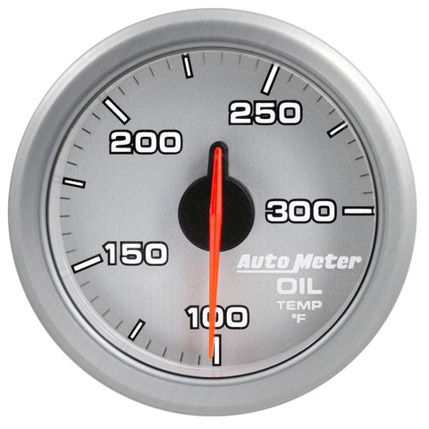 Autometer Airdrive 2-1/6in Oil Temp Gauge 100-300 Degrees F - Silver - 9140-UL