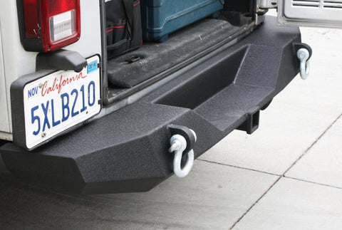 DV8 Offroad 07-18 Jeep Wrangler JK Steel Full Length Rear Bumper - RBSTTB-06