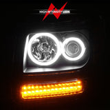 ANZO 2007-2012 Dodge Nitro Projector Headlights w/ Halo Black (CCFL) G2 - 111145