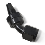 Russell Performance -8 AN 45 Degree Hose End Without Socket - Polished and Black - 615103