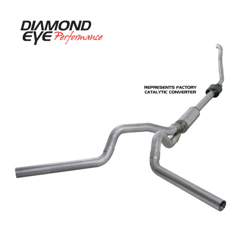 Diamond Eye KIT 4in TB MFLR RPLCMENT PIPEDUALALUM94-97 5 7 3L F250/F350 PWRSTROKE NFS - K4308A-RP