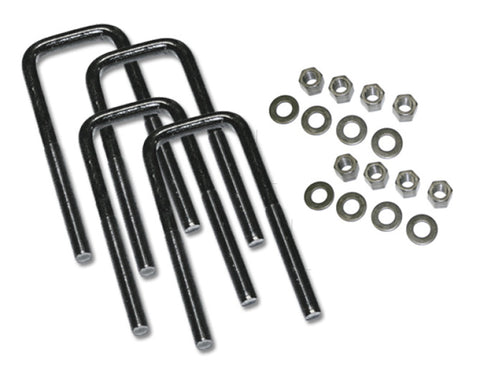 Superlift U-Bolt 4 Pack 9/16x2-1/2x13 Square w/ Hardware - 10524