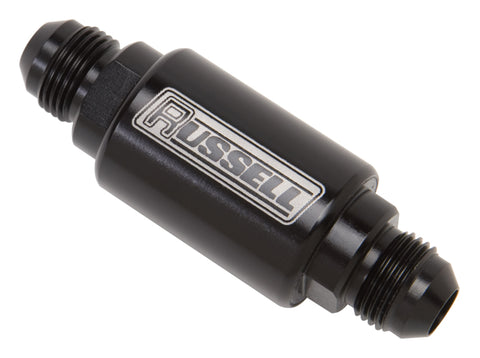 Russell Performance Black Anodized (3in Length 1-1/4in dia. -6 male inlet/outlet) - 650133