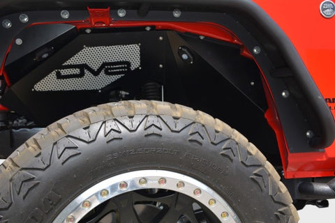 DV8 Offroad 07-18 Jeep Wrangler JK Front Aluminum Inner Fender - Raw - INFEND-01FR