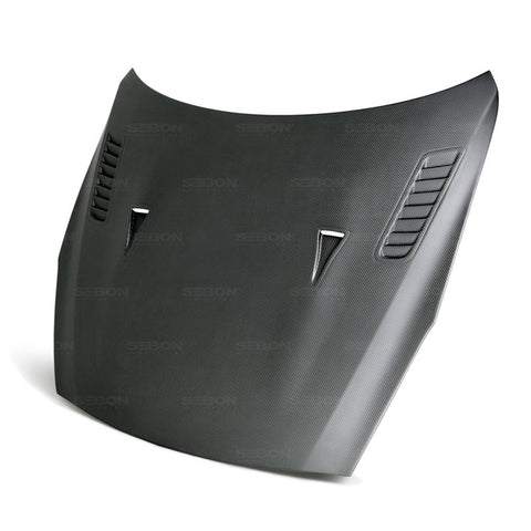 Seibon 09-15 Nissan Skyline R35 GT-R ES Style Dry Carbon Fiber Hood - HD0910NSGTR-ES-DRY