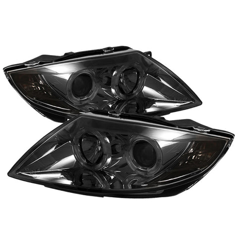 Spyder BMW Z4 03-08 Projector Headlights Halogen Model Only - LED Halo Smoke PRO-YD-BMWZ403-HL-SM - 5017413