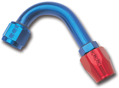 Russell Performance -6 AN Red/Blue 120 Degree Full Flow Hose End (1in Centerline Radius) - 610220