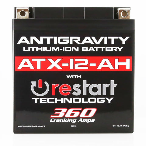 Antigravity YTX12B-BS Lithium Battery w/Re-Start - AG-ATX12-AH-RS