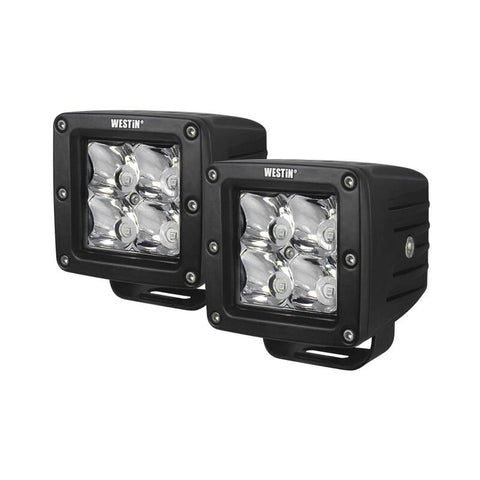 Westin Compact LED -4 5W Cree 3 inch x 3 inch (Set of 2) - Black - 09-12200A-PR