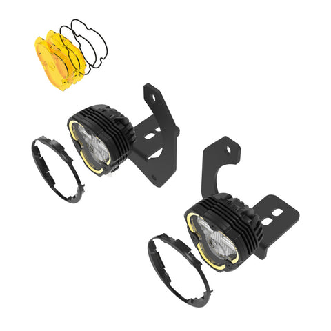 KC HiLiTES FLEX ERA 3 Dual Mode SAE Fog Lights - 2-Light Master Kit for Jeep JK/JL/JT Steel Bumpers - 97149