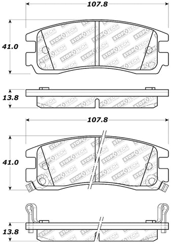 StopTech Street Select Brake Pads - Front - 305.06980