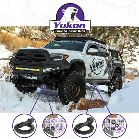 Yukon Gear Ring & Pinion Gear Kit Package Front & Rear with Install Kits - Toyota 8in/8IFS - YGKT004-488