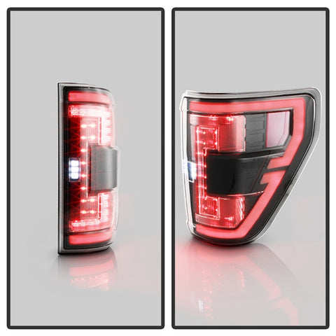 Spyder 21-23 Ford F150 (Factory Halogent) Light Bar LED Tail Lights - Black (ALT-YD-FF15021HAL-BK) - 5088772