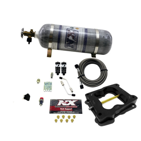 Nitrous Express Q-Jet/Holley Spread Bore Hitman Nitrous Kit (100-150-200HP) w/Composite Bottle - 40080-12