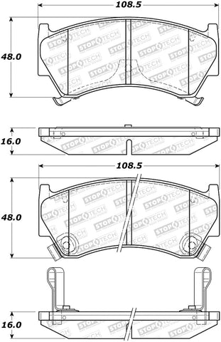 StopTech Street Brake Pads - 308.06680