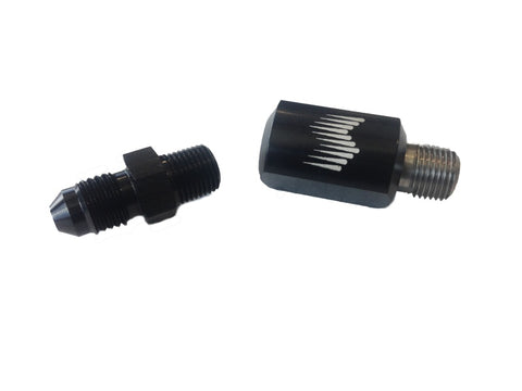 Snow Performance 1/8in NPT Female to 4AN Male Low Profile Straight Nozzle Holder - SNO-810-BRD