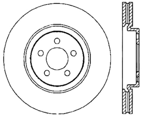 StopTech Slotted & Drilled Sport Front Right Cryo Brake Rotor 13-14 Ford Escape - 127.39038CR