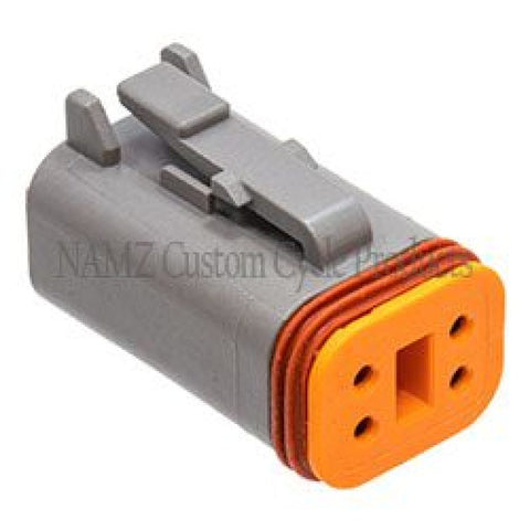 NAMZ Deutsch DT Series 4-Wire Plug & Wedgelock - Grey (Repl. HD 72134-94GY) - DP-4G