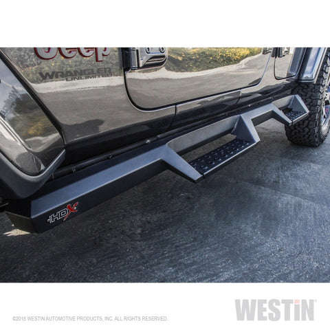 Westin 18-20 Jeep Wrangler JL Unlimited 4DR HDX Drop Nerf Step Bars - Textured Black - 56-14065