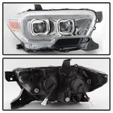 xTune 16-18 Toyota Tacoma SR/SR5 DRL Proj Headlights w/Turn Signal - Chrm (PRO-JH-TTA16-SR-C) - 9043017