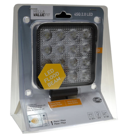 Hella ValueFit LED Work Lamps 4SQ 2.0 LED MV CR BP - 357106002