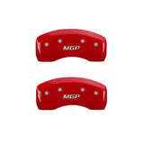 MGP 4 Caliper Covers Engraved Front & Rear MGP Red Finish Silver Characters 2016 Fiat 500X - 48004SMGPRD