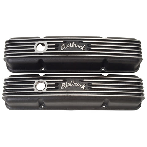 Edelbrock Valve Cover Classic Series Chevrolet 1959-1986 262-400 CI V8 Black - 41443