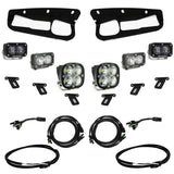 Baja Designs 21-22 Ford Bronco w/Steel Bumper S2 SAE Sportsmen Fog Pkt Light Kit w/Upfitter - Clear - 448174UP