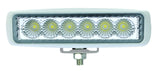 Hella Value Fit Mini Flush Mount 7.7in - 18W White Housing Flood Beam LED Light Bar - 357203051